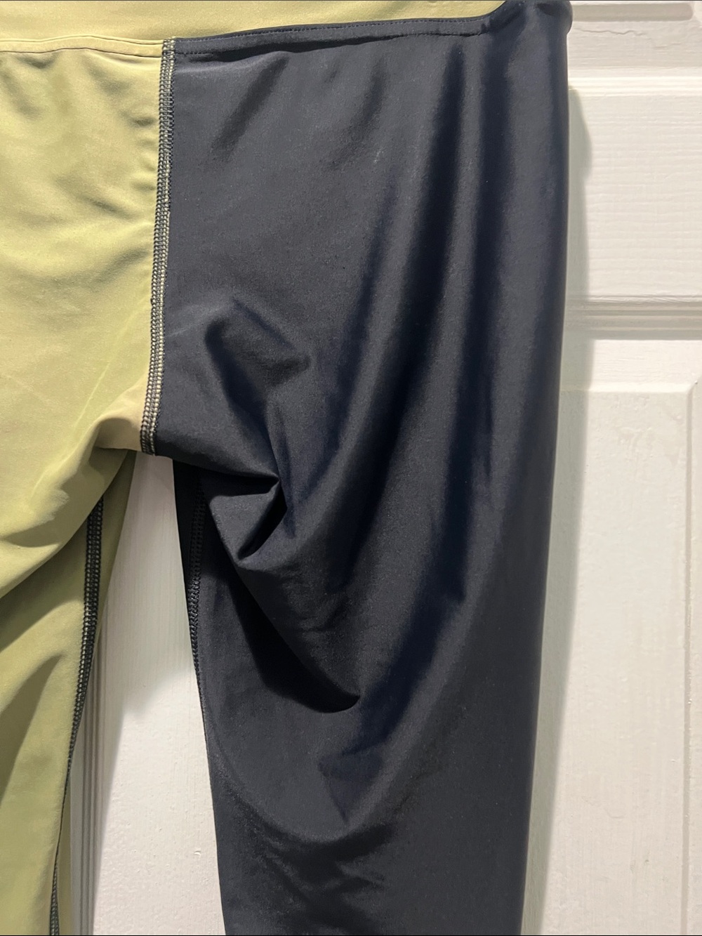 Mahiku Two-Tone Olive & Black High-Rise Leggings - Picture 7 of 8